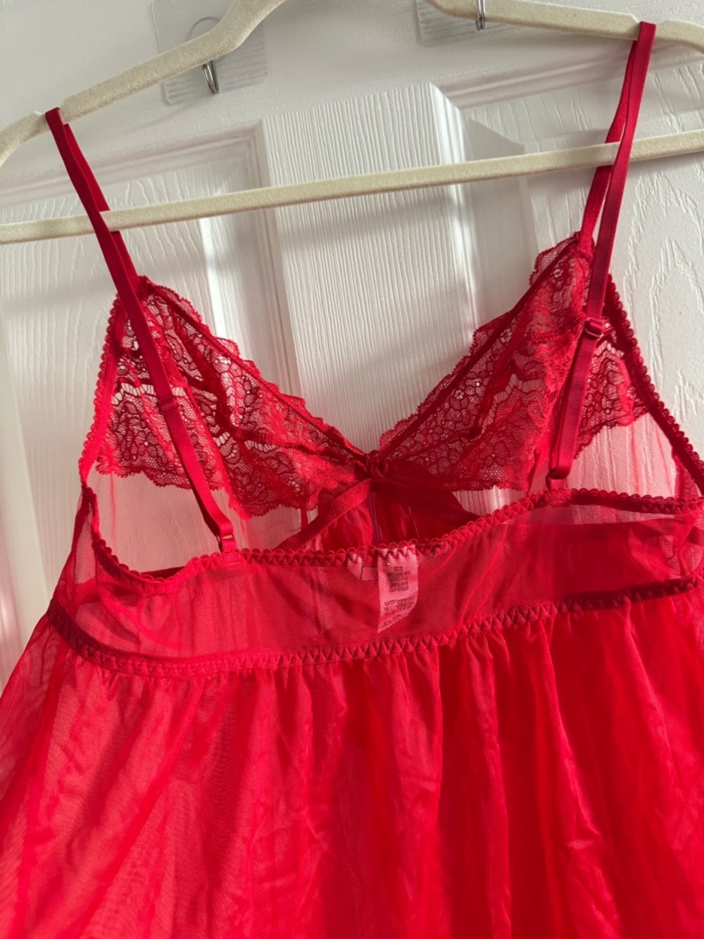 VICTORIA’S SECRET Red Babydoll Lace Lingerie Large - Picture 9 of 11